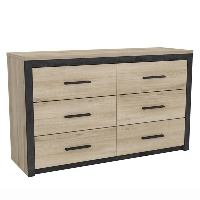 Cómoda Para Dormitorio Industrial Urano 129x77 cm