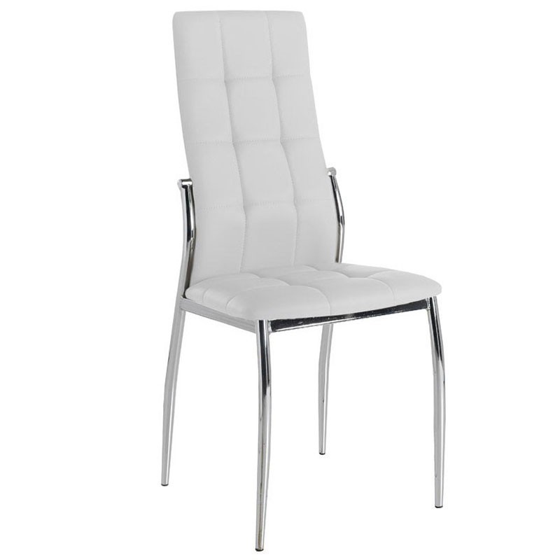 Silla Blanca Laci Polipiel y Cromo_Portada
