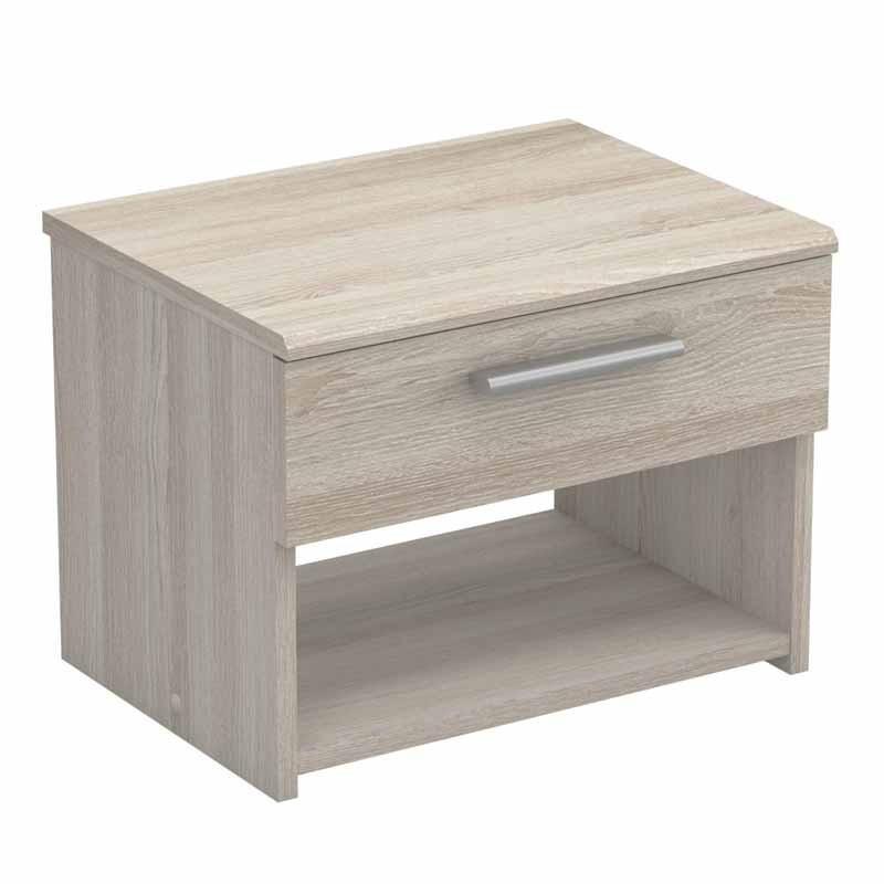 Mesita de Noche con Cajón Prins Roble Shannon 43x32 cm