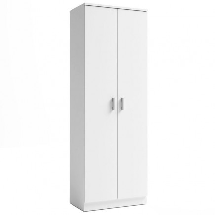 Mueble Zapatero Recibidor Armario Auxiliar Blanco 2 Puertas 6 Estantes 60 cm