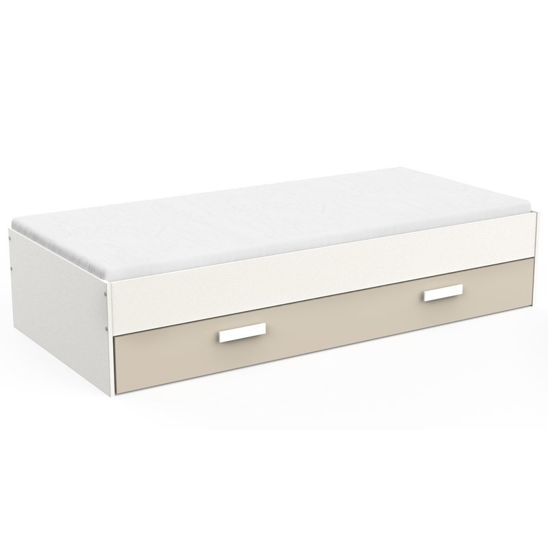 Cama Nido Tidy Juvenil Blanco y Arcilla 200x90 cm