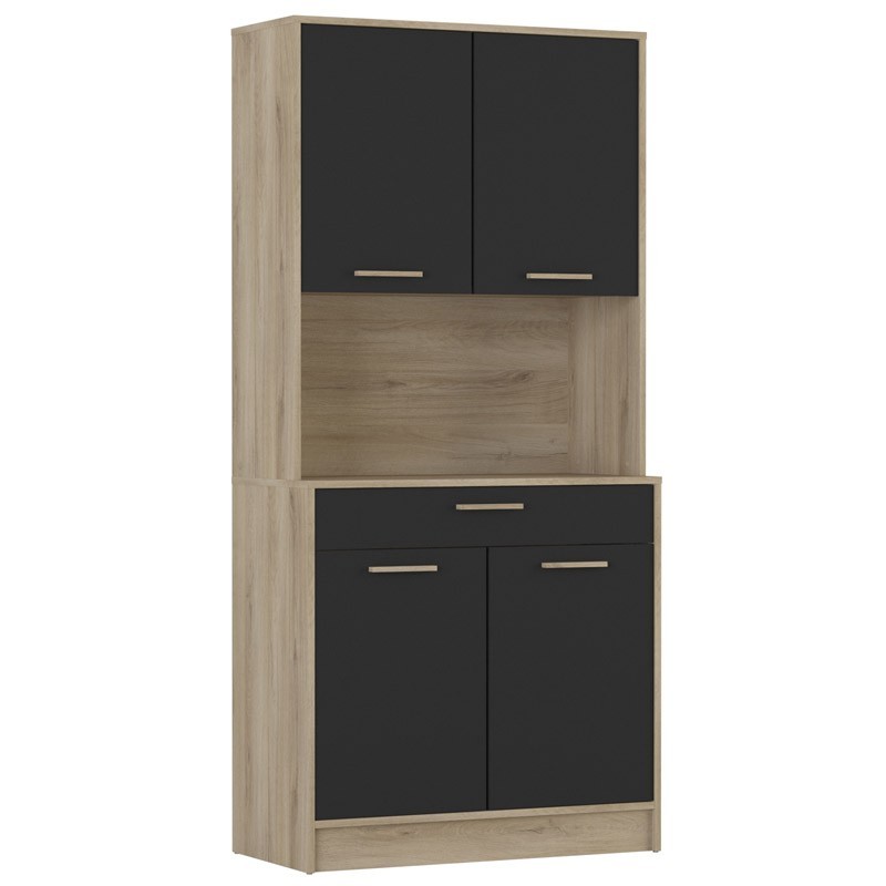 Armario cocina Dolce color roble y negro 83x177 cm