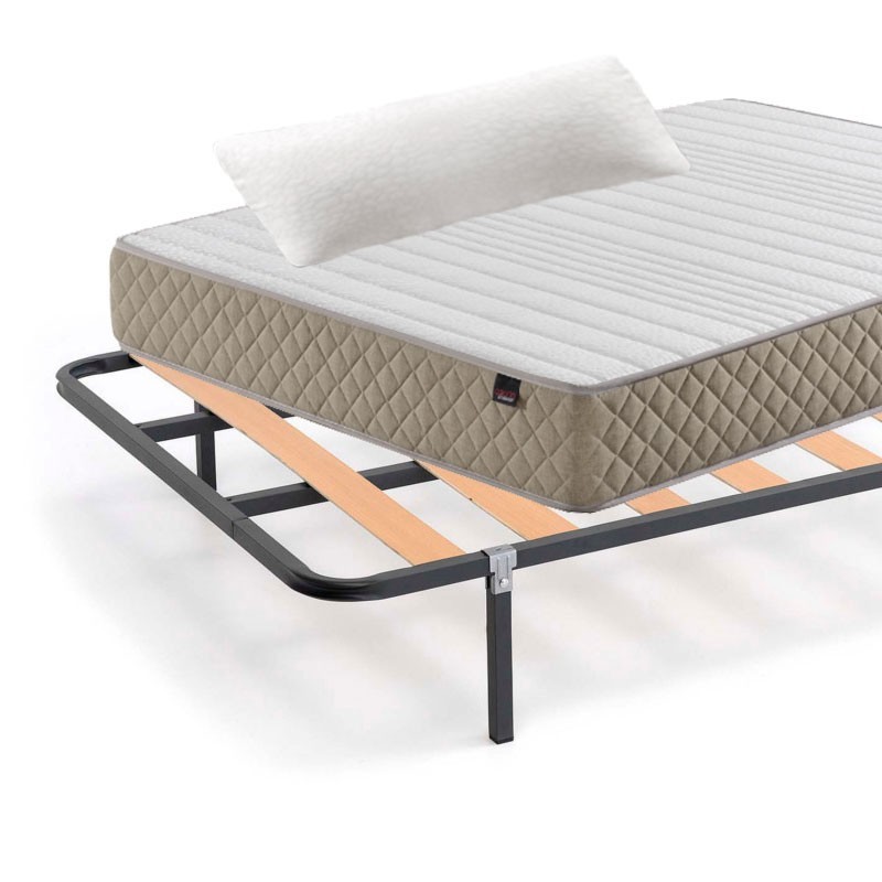 Cama Completa Low Cost 1 (Pack Colchón + Somier + Patas + Almohada)