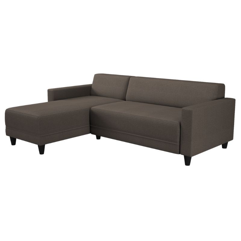 Sofá chaise longue marrón Bob 3 Plazas reversible color yvonne 197 cm