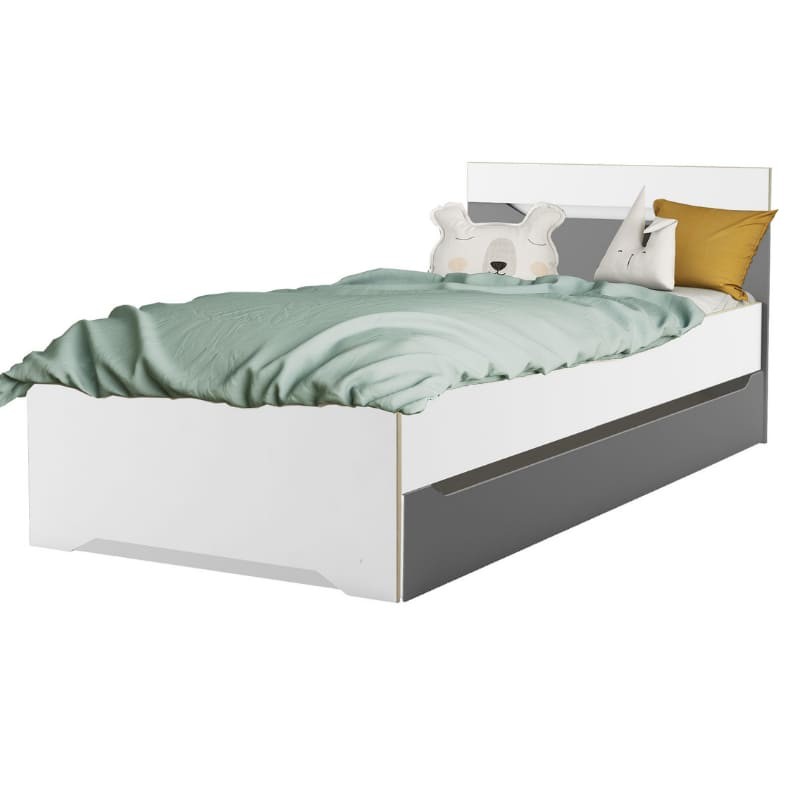 Cama Nido Juvenil Genius Blanco y Gris 200x90 cm