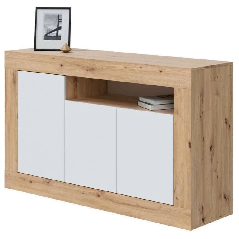 Aparador salón Baltik Color Roble Nodi Y Blanco Artik 144 cm
