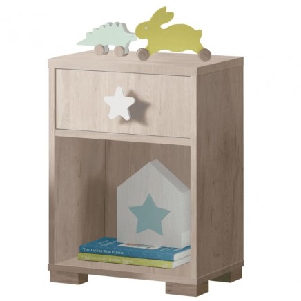 Mesita noche infantil Star roble