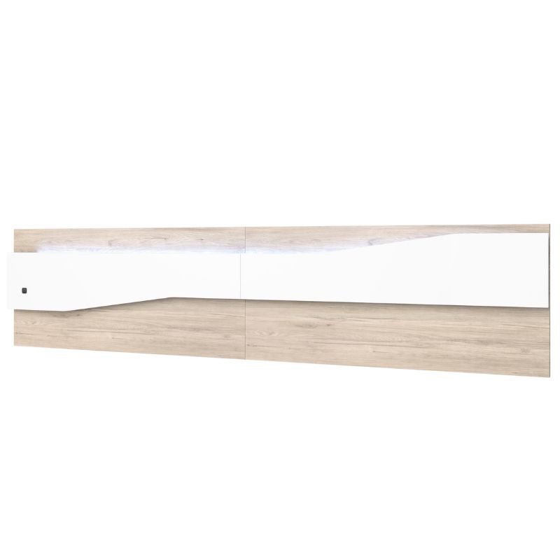 Cabecero Cama con luz LED dormitorio Principal Sahara y Blanco