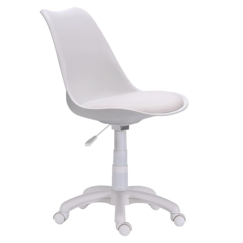 Silla giratoria Lina en color blanco_portada