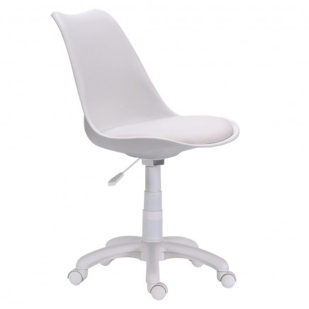 Silla giratoria Lina en color blanco_portada