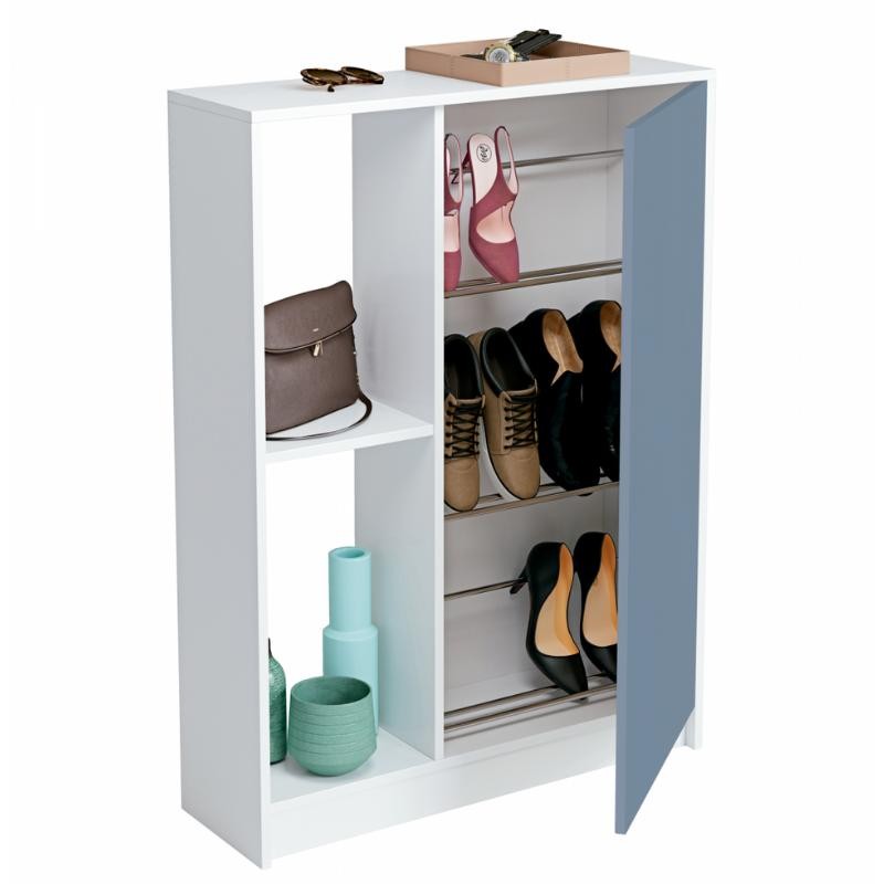 Mueble zapatero Neo color Azul y blanco brillo 110x80x25 cm_portada Mueble zapatero Neo color Azul y blanco brillo 110x80x25 cm_portada
