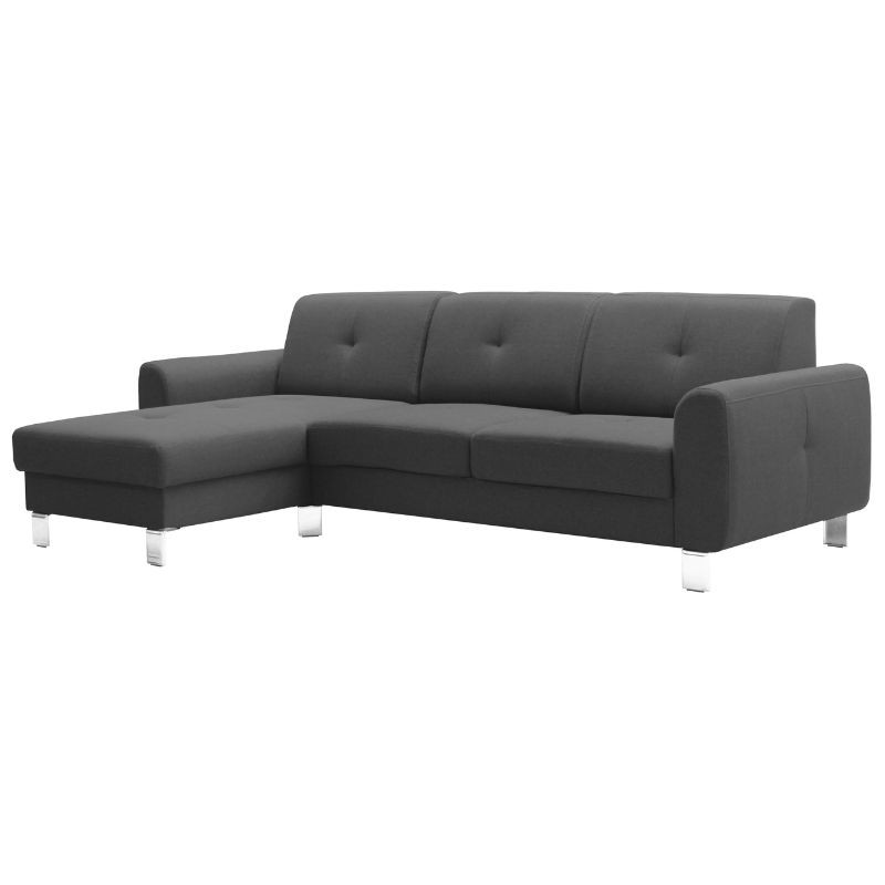 Sofá Moderno Axel Chaise Longe color Roman Noir Sofá Moderno Axel Chaise Longe color Roman Noir