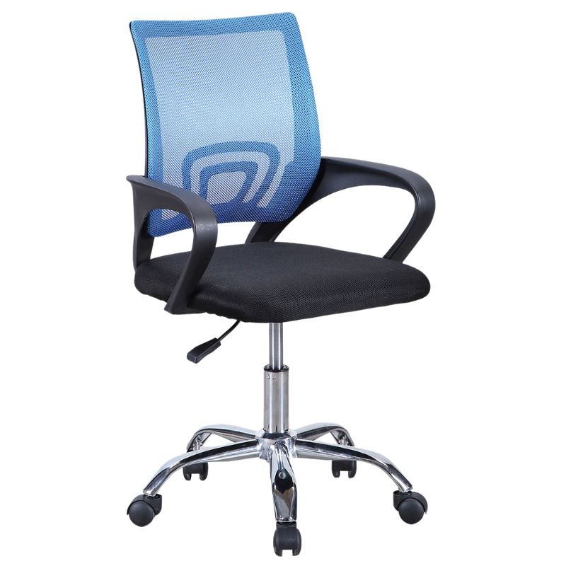 Silla giratoria Vita color negro y azul oficina despacho