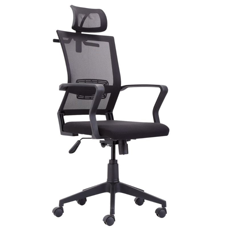 Silla ergonómica para oficina negra