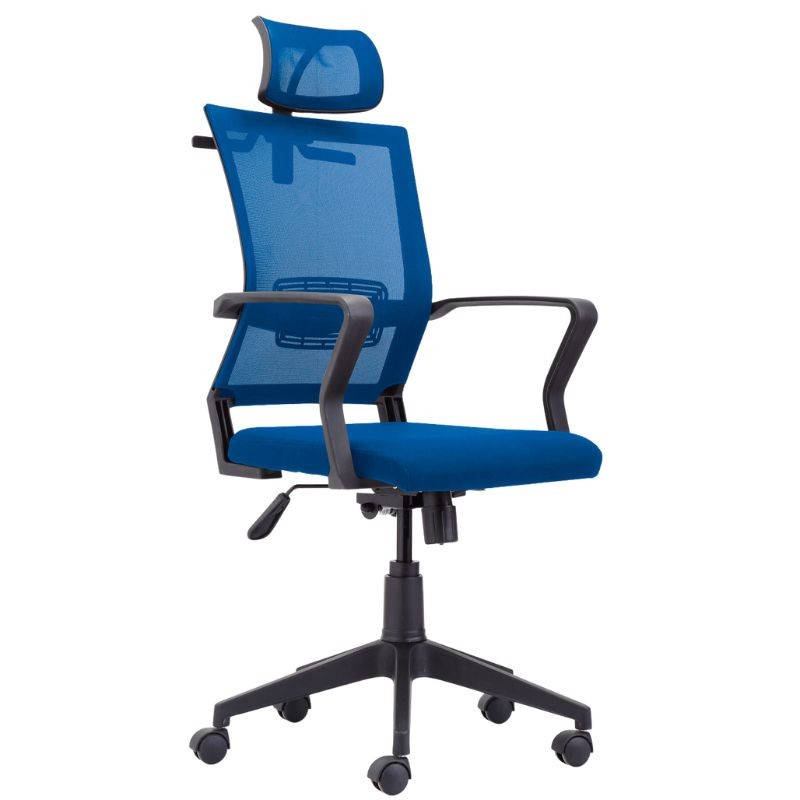 Silla ergonómica oficina azul