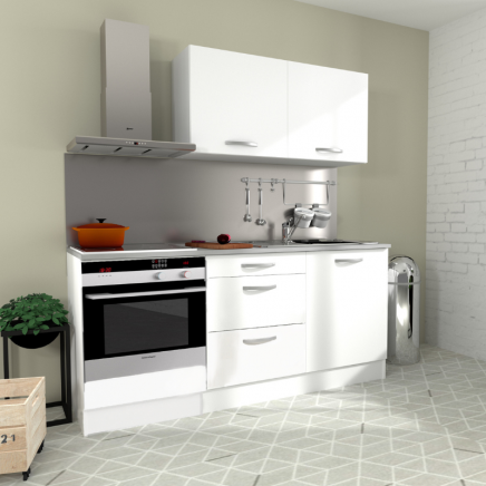 Cocina Modular EKO 5 Muebles Color Blanco Mate 180 cm