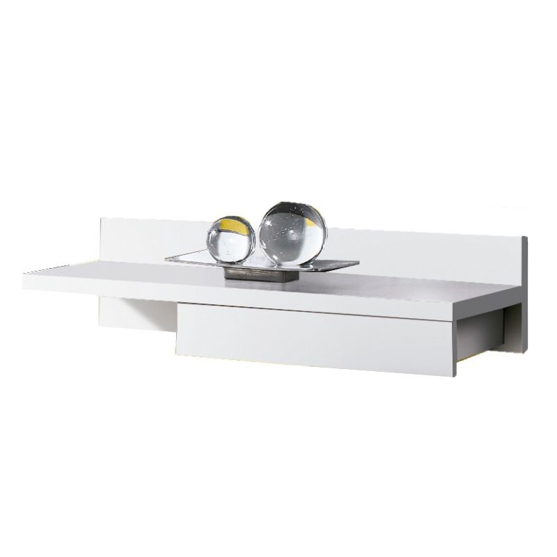 Mueble De Entrada Cajún Recibidor Colgado Color Blanco