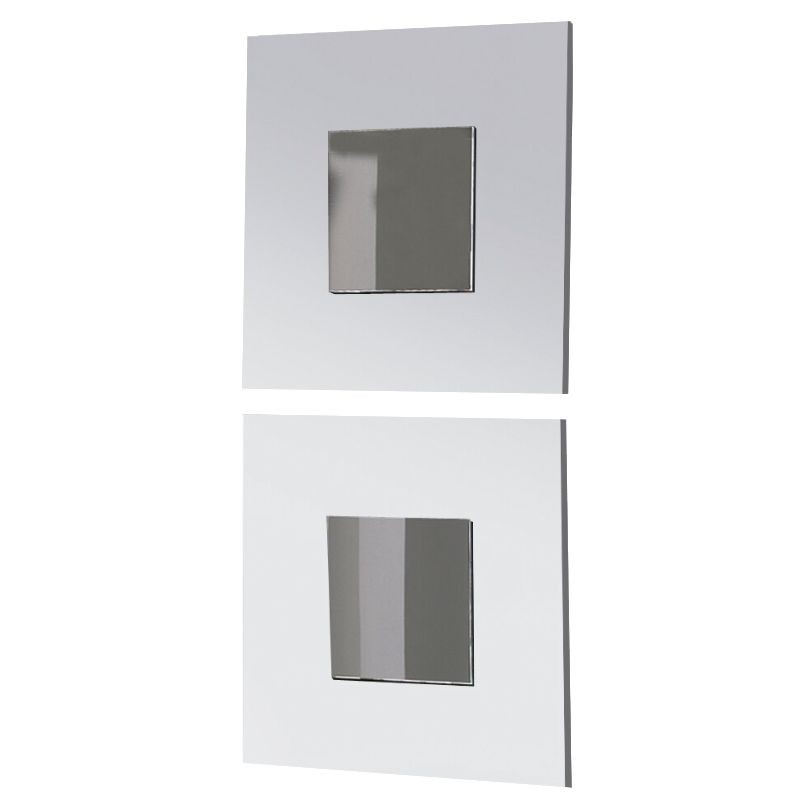 Juego De Dos Espejos Cajún Estilo Moderno Color Blanco Juego De Dos Espejos Cajún Estilo Moderno Color Blanco