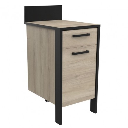 Módulo Cocina Inferior Industriale Roble Kronberg Y Negro Mate 44 cm