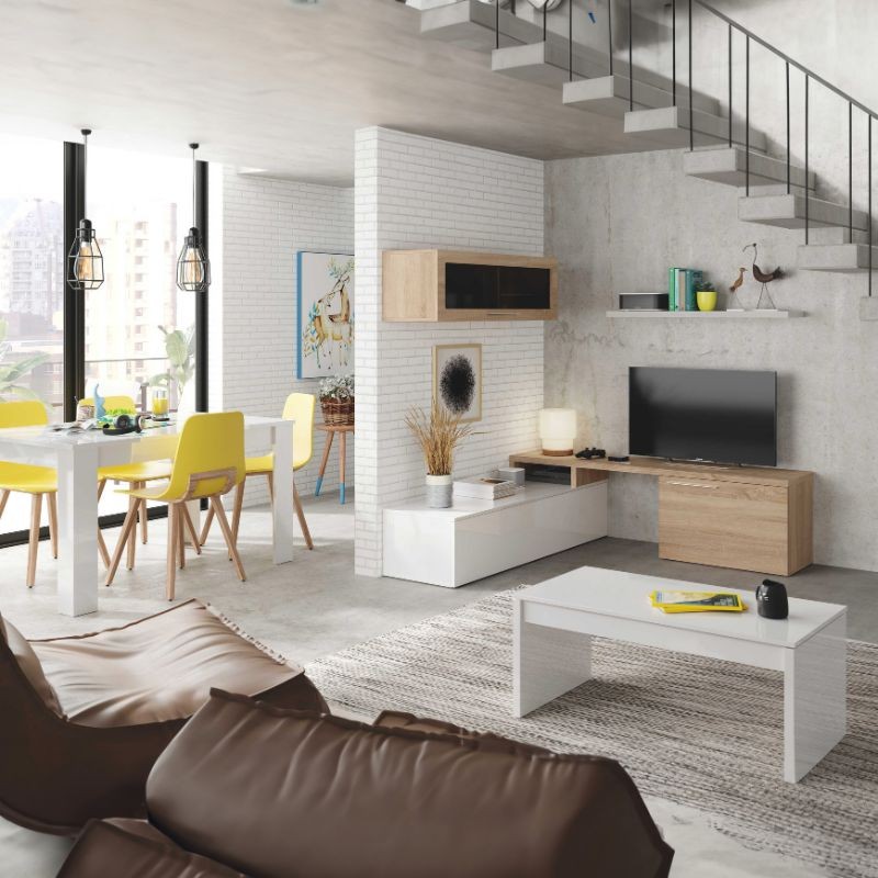 Pack muebles salón moderno  blanco_Portada