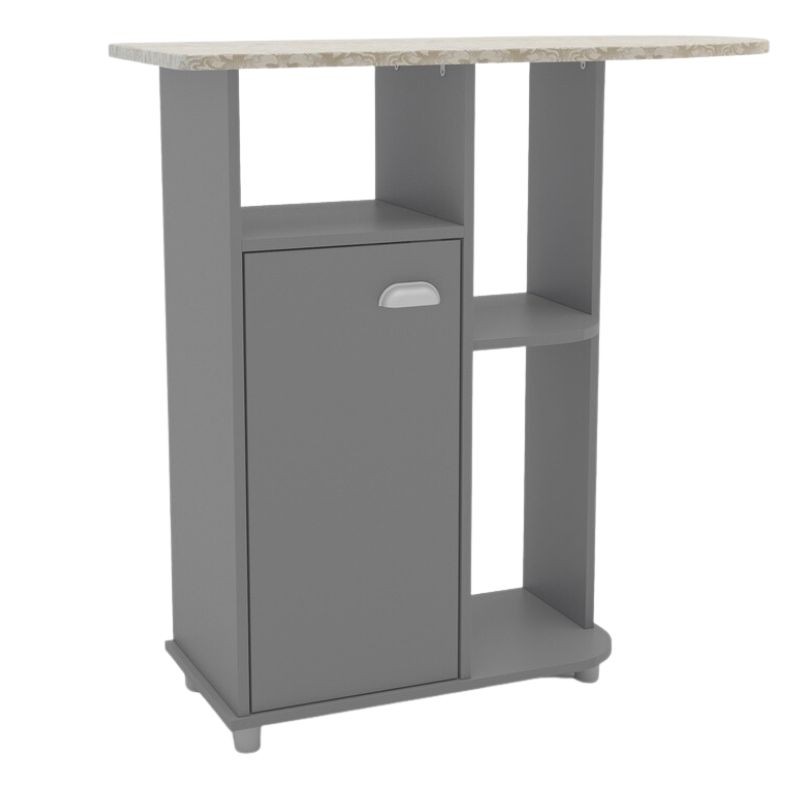 Mueble Auxiliar De Planchado Color Gris
