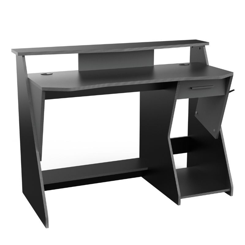 Mesa Gamer Skin Gris Y Negro_Portada