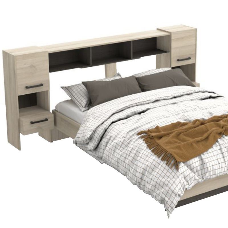 Cabecero cama 140/160 cm extensible en roble kronberg y roble waterford_Portada