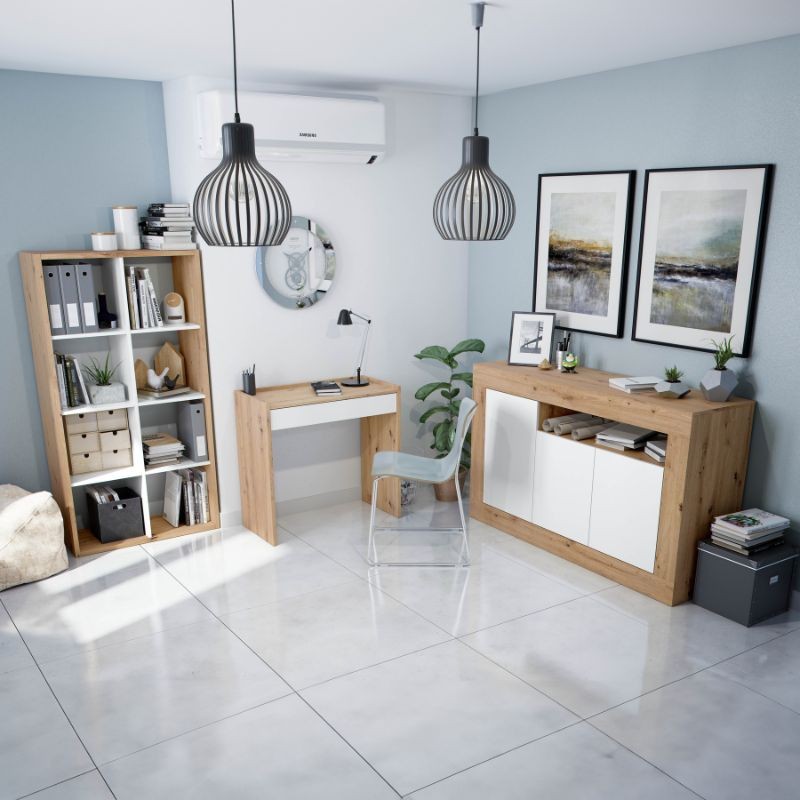 Pack muebles oficina roble y blanco_Portada