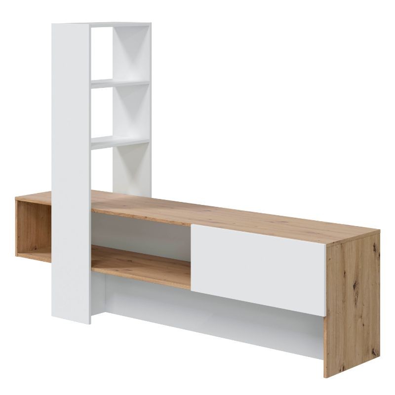 Mueble De Salón TV Liss en Roble Nodi y Blanco artik_ambiente