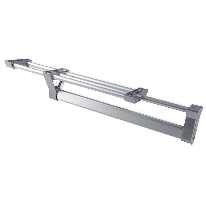 Colgador Organizador De Armarios Extensible Color Gris Metalizado