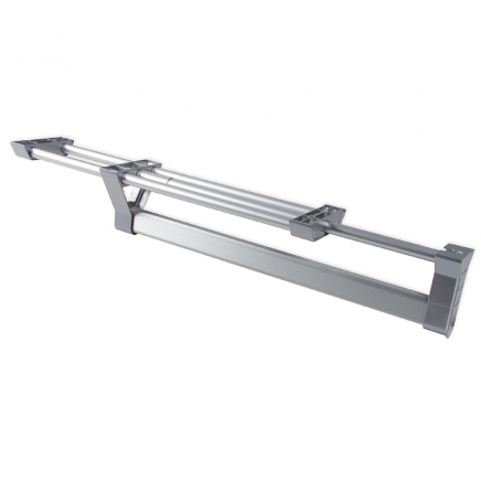 Colgador Organizador De Armarios Extensible Color Gris Metalizado