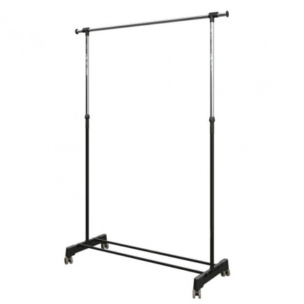 Perchero De Ropa Burro Icare Con Ruedas Elevable Negro y Gris Portada