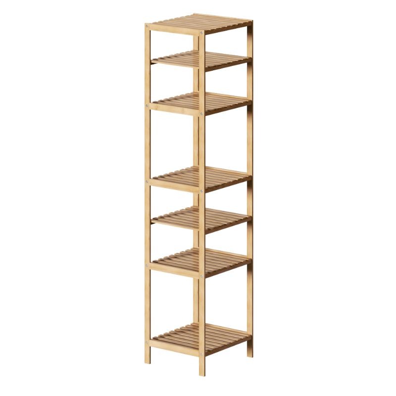 Estantería Auxiliar De Baño 6 Baldas Color Roble Claro