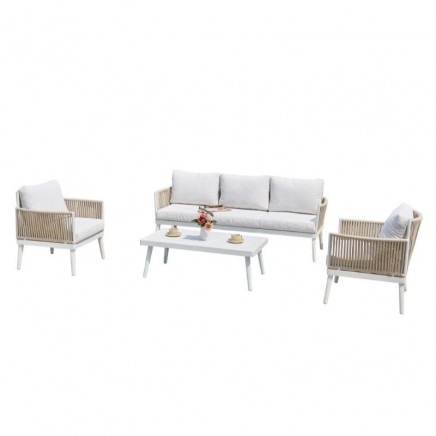 Conjunto Muebles Exteriores 4 Piezas Miramar Color Blanco_portada