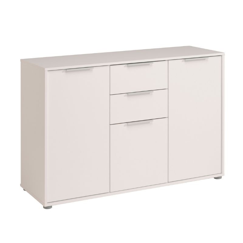 Aparador Alex   Color Blanco 2 Puertas 3 Cajones Color Blanco 120 CM_Portada