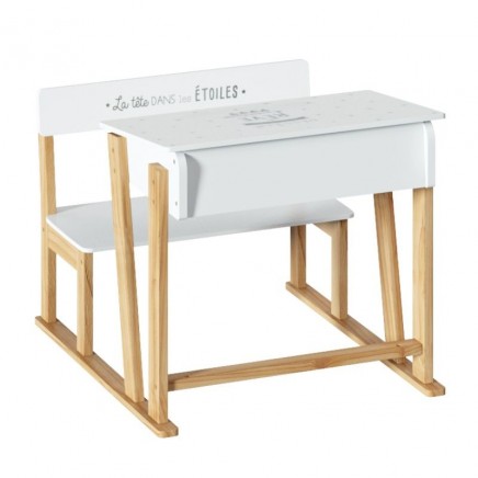 Pupitre infantil con silla Écriture Color Blanco_Portada