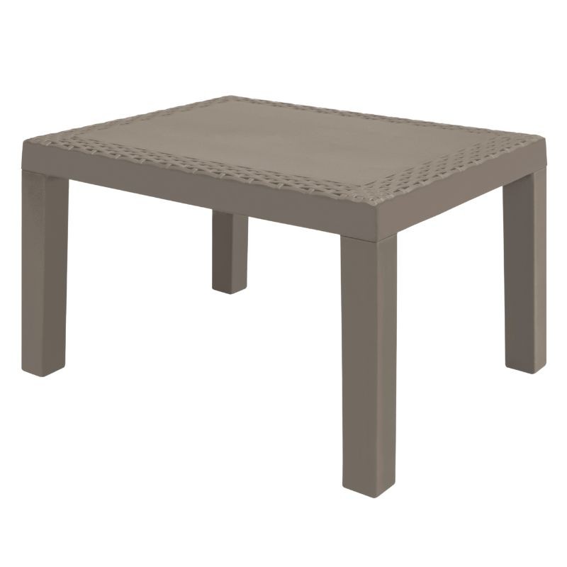 Mesa Exterior de Centro Fija Color Marrón 46x59 cm