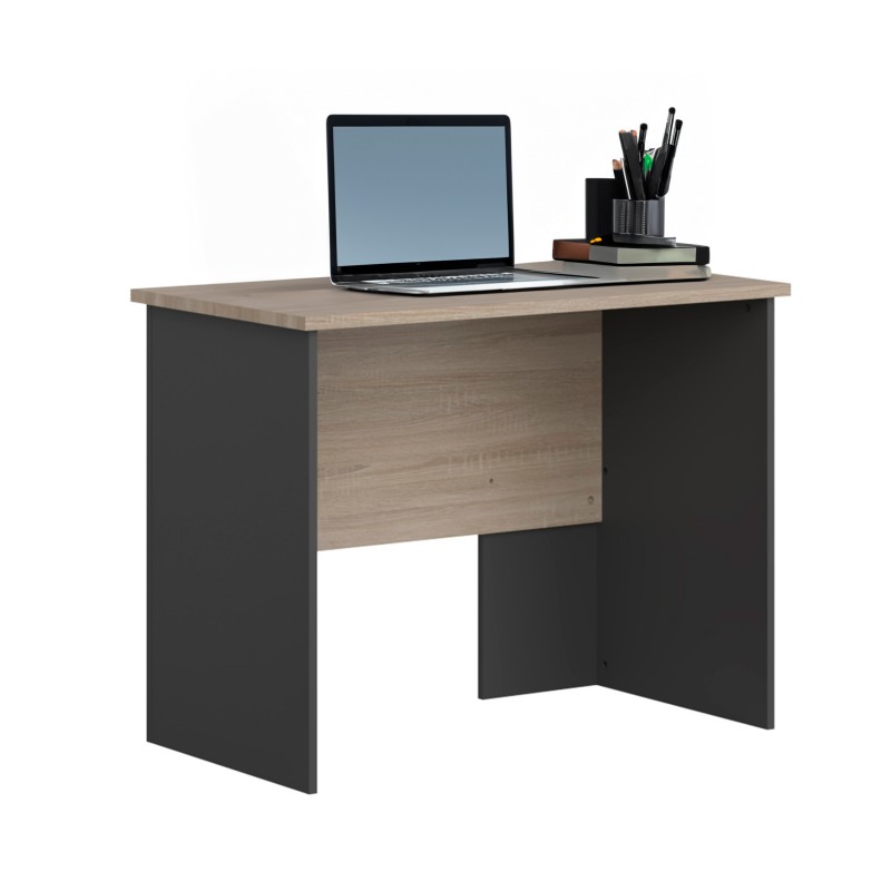 Mesa Escritorio Nibis Color Roble Sonoma y Gris Antracita 100 cm