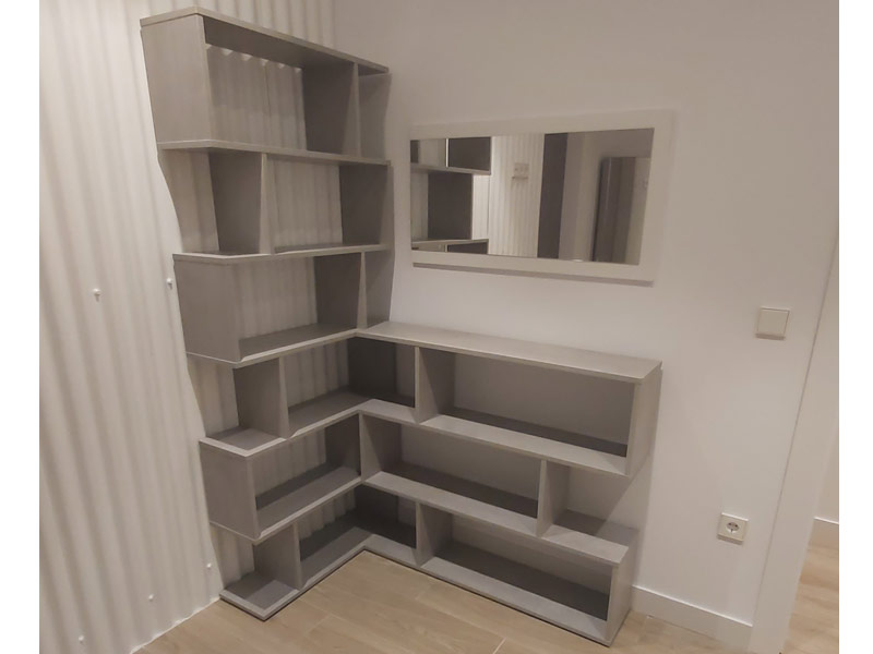 Foto de cliente de Pack 2 Estanterías Salón Athena Cemento 190x192x24 cm