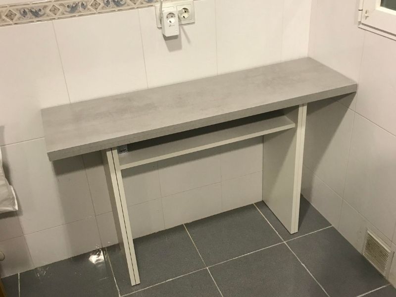 Foto de cliente de Mesa desplegable Tavolo consola cocina cemento 120x77x35-70 cm