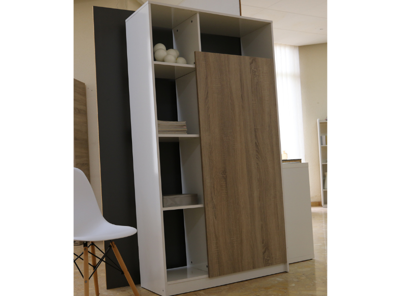 Foto de cliente de Mueble de Entrada Recibidor Neo Blanco Brillo y Roble Cambrian 100 cm