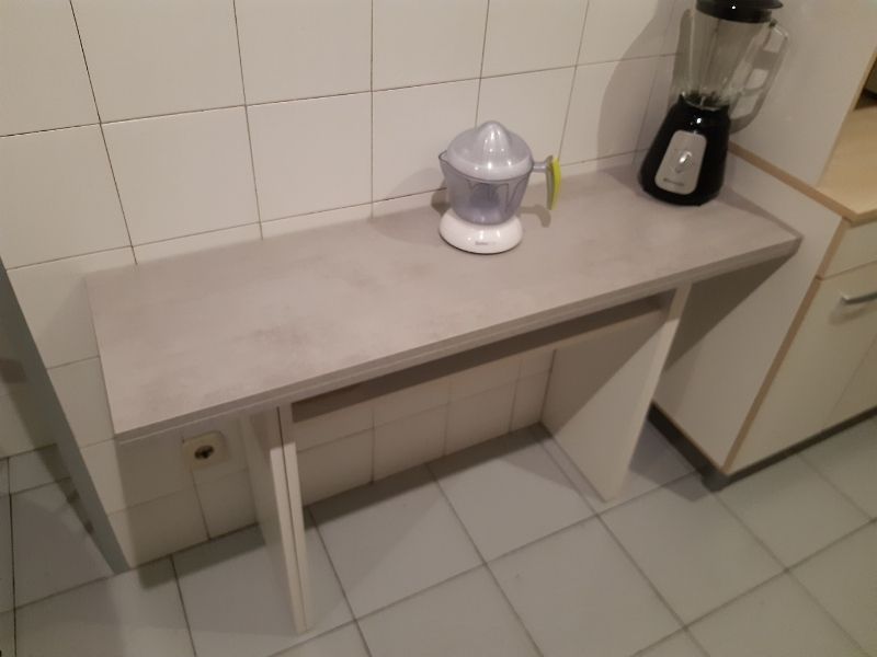 Foto de cliente de Mesa desplegable Tavolo consola cocina cemento 120x77x35-70 cm