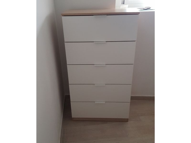 Foto de cliente de Sinfonier Blanco Roble 5 Cajones Luca 60x110 cm