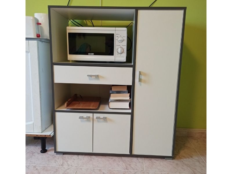 Foto de cliente de Mueble auxiliar micro 3 puertas 90x107 blanco