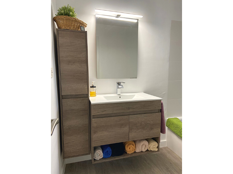 Foto de cliente de Mueble de Baño Pack Nordik Completo (Incluye Lavabo y Espejo)