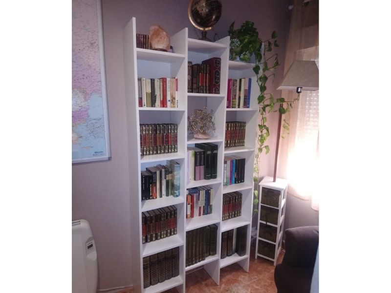 Foto de cliente de Estantería Librería Alta Color Blanco Artik 96x192x25 cm