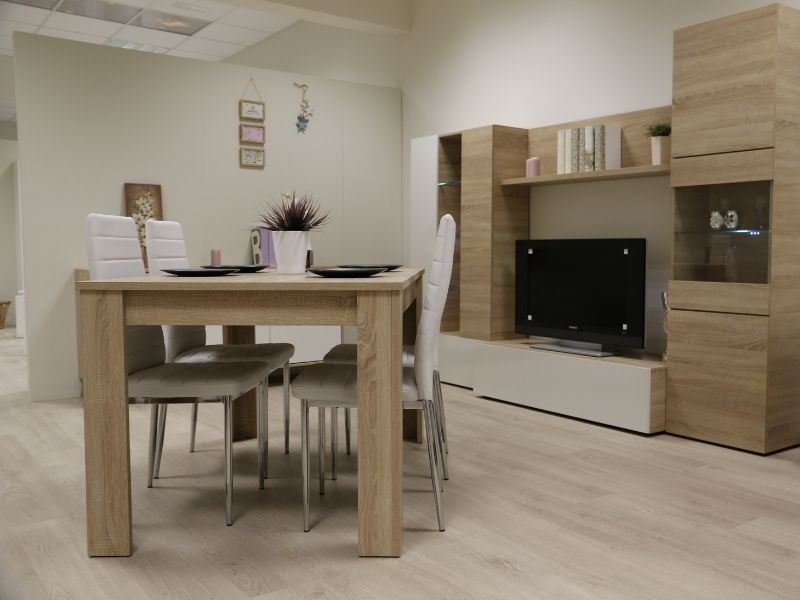 Foto de cliente de Pack salón completo Nexus color Roble Canadian y Blanco Brillo