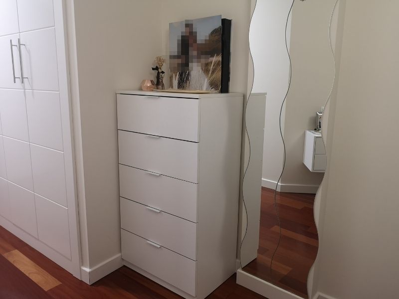 Foto de cliente de Cómoda De 5 Cajones Color Blanco Artik Dormitorio 60x110 cm
