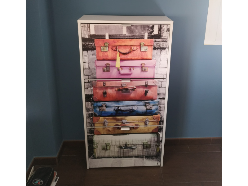 Foto de cliente de Mueble Zapatero Recibidor Juvenil 3 Puertas Suitcase Moderno 60 cm