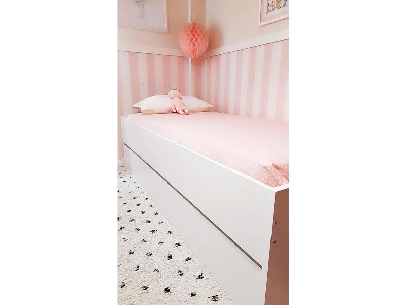 Foto de cliente de Cama Nido Tibet Dormitorio Juvenil Color Blanco Mate 90x190 cm
